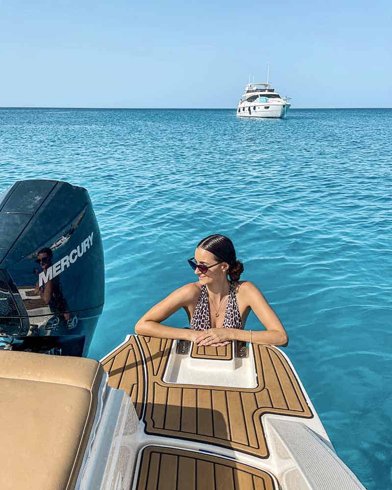 A relaxed boat trip in Cyprus in the Blue Lagoon