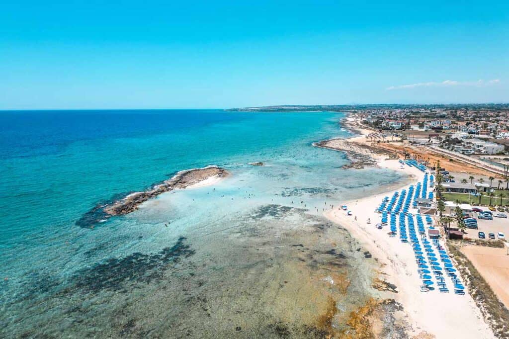 Ayia Thekla Beach in Ayia Napa