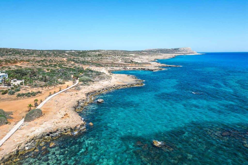 Hiking trail leading to Cape Greco