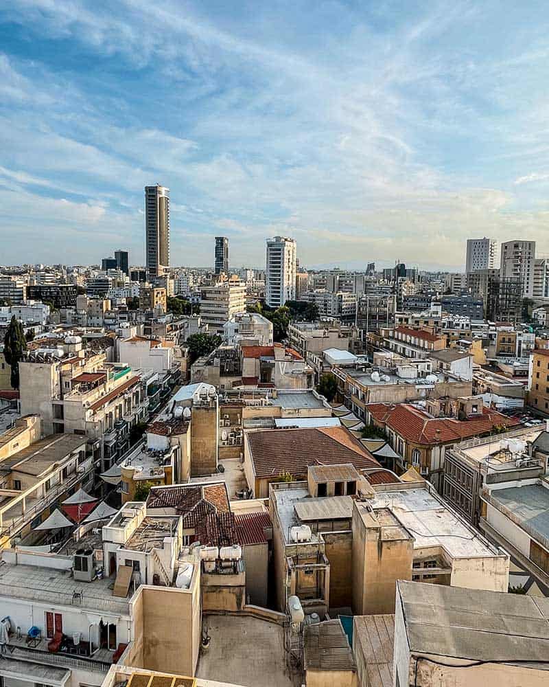 Spectacular views of Nicosia City from Shacolas Tower